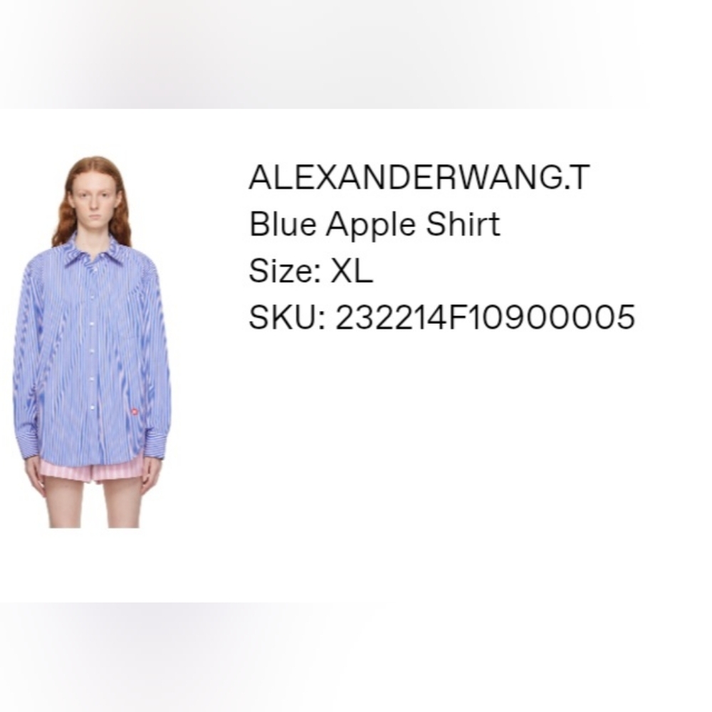 Alexander Wang Blue Button Down Shirt